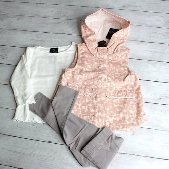 Cynthia Rowley Baby Girl's Jacket Vest Top Leggings Set Size 24 Months - Picture 2 of 8